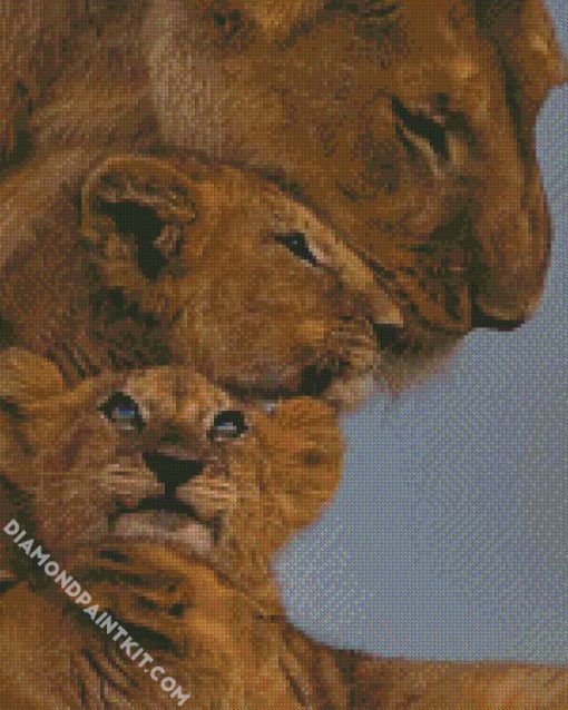 Lions Family diamond painting
