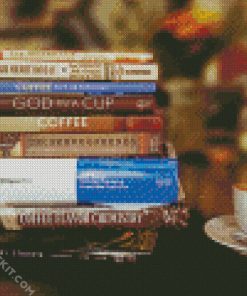 A Cup Of Coffee And Books diamond painting