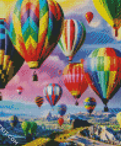 Colorful Airballons Up diamond painting