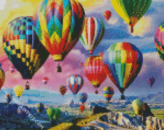 Colorful Airballons Up diamond painting