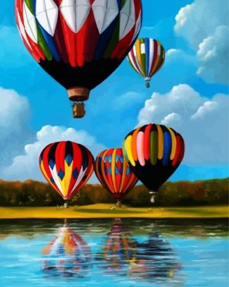 Colorful Hot Airballoons diamond painting
