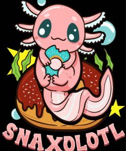 Cute Funny Axolotl diamond painting