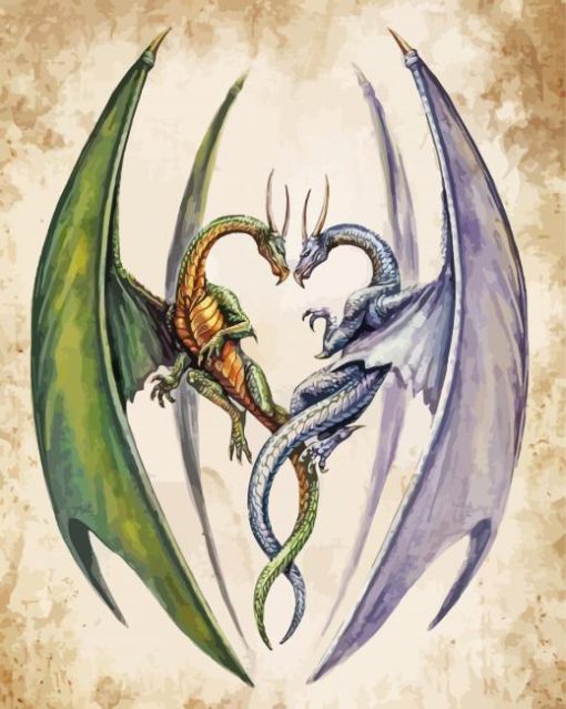 Entwined Dragons Art diamond painting
