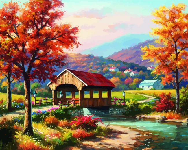 Autumn Bridge – Diamond Art Club