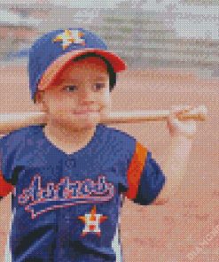 Houston Astros Little Player diamond painting