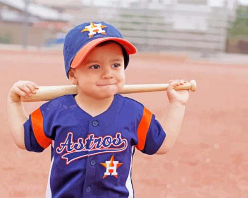 Houston Astros Little Player diamond painting