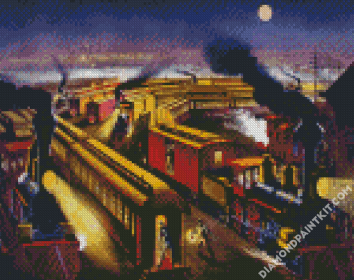 Night Time Trains diamond painting