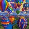 Rainbow Hot Airballoons diamond painting