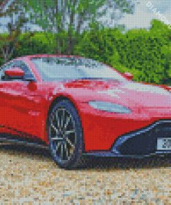 Red Aston Martin diamond painting