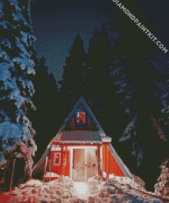 Snow Cottage diamond painting