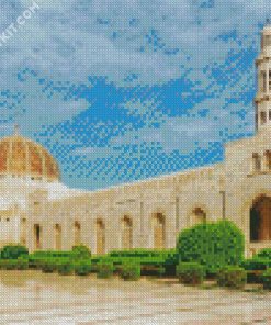 Sultan Qaboos Grand Mosque Muscat diamond painting