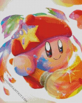 Adorable Kirby diamond painting