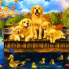 Adorable Dogs And Ducks diamond painting