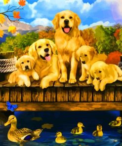 Adorable Dogs And Ducks diamond painting