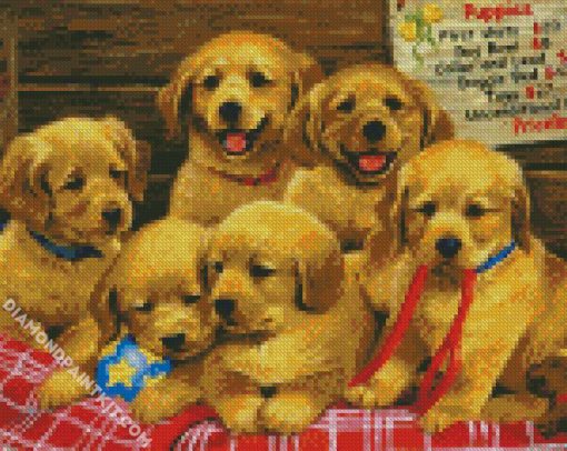 Adorable Puppies diamond painting
