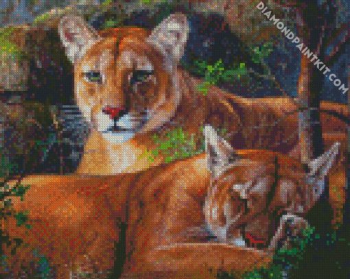 Aesthetic Lions diamond painting