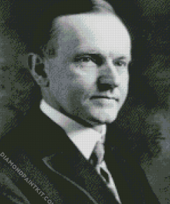 Black And White Calvin Coolidge Side Profile diamond painting