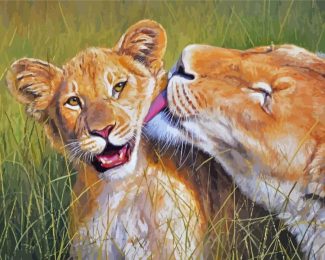 Cute Lions diamond painting