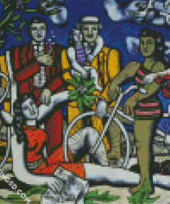 Leger Leisures On Red Bottom diamond painting