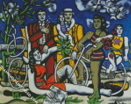 Leger Leisures On Red Bottom diamond painting