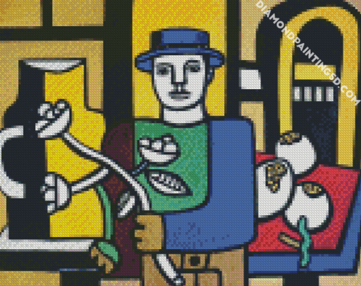 Leger The Man In The Blue Hat diamond painting