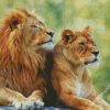 Lion And Lioness diamond painting