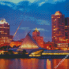 Milwaukee City At Night diamond painting