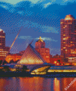 Milwaukee City At Night diamond painting
