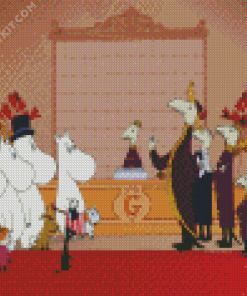 Moomins In The Hotel diamond painting