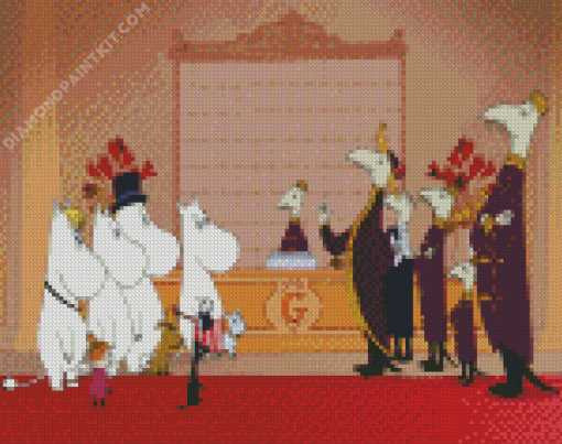 Moomins In The Hotel diamond painting