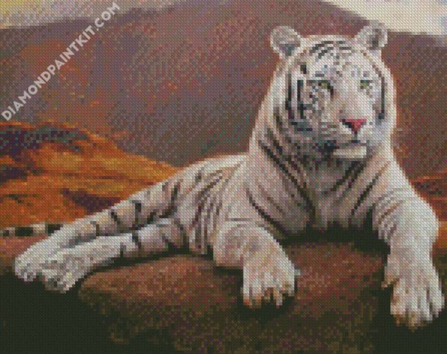 White Tiger diamond painting