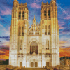 St Michael And St Gudula Cathedral Bruxelles Diamond Paintings