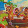 Donkeys Bathing Diamond Paintings