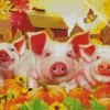 Fall Pigs Diamond Paintings
