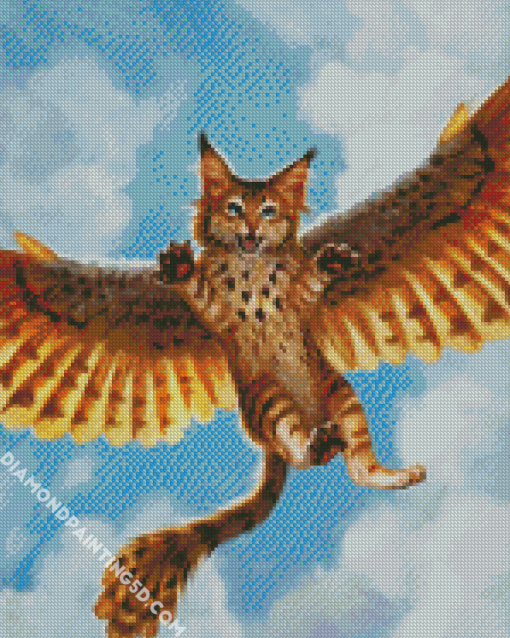 Flying Wild Cat Diamond Paintings