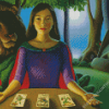 Fortune Teller And Lion Diamond Paintings