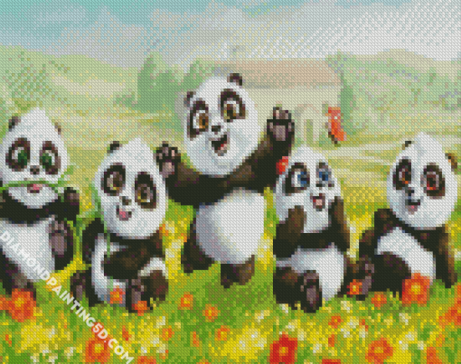 Happy Pandas Diamond Paintings