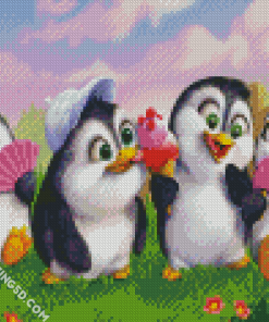 Happy Penguins Diamond Paintings
