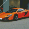 Orange Mclaren Car Diamond Paintings