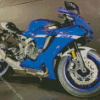 Blue R1 Bike Diamond Paintings