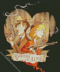 Bonnie And Clyde Animation Diamond Painting
