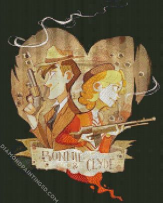 Bonnie And Clyde Animation Diamond Painting