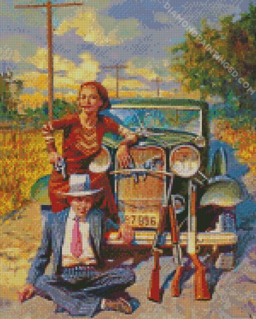 Bonnie And Clyde Diamond Painting