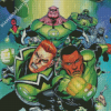 Green Lantern Comic Diamond Paintings