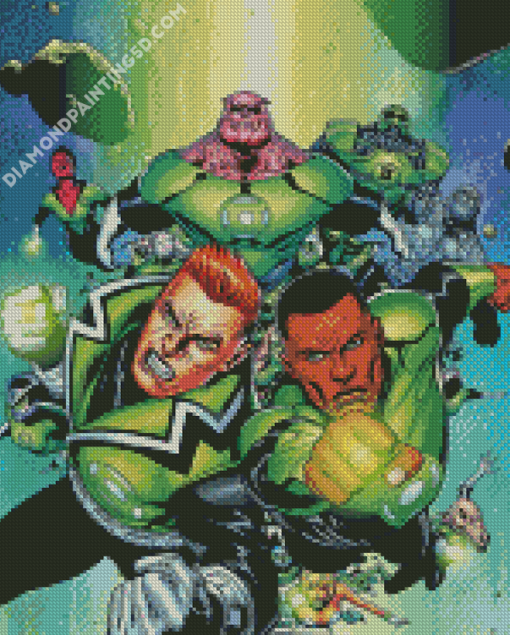 Green Lantern Comic Diamond Paintings