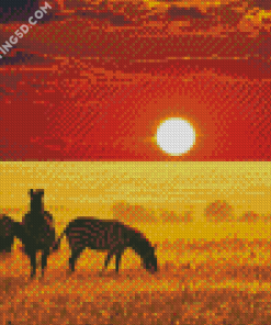 African Landscape Sunset Diamond Paintings