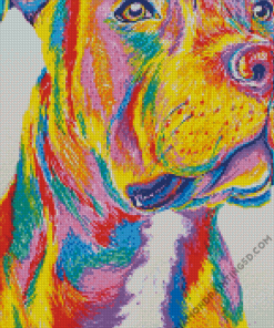 Colorful Staffy Dog Animal Diamond Paintings