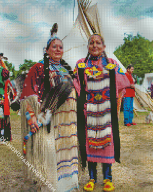 American Native Indian Ladies Diamond Paintings