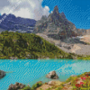 Lake Dolomite Italy Landscape Diamond Paintings