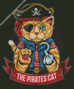 Pirates Cat Artwork Diamond Paintings